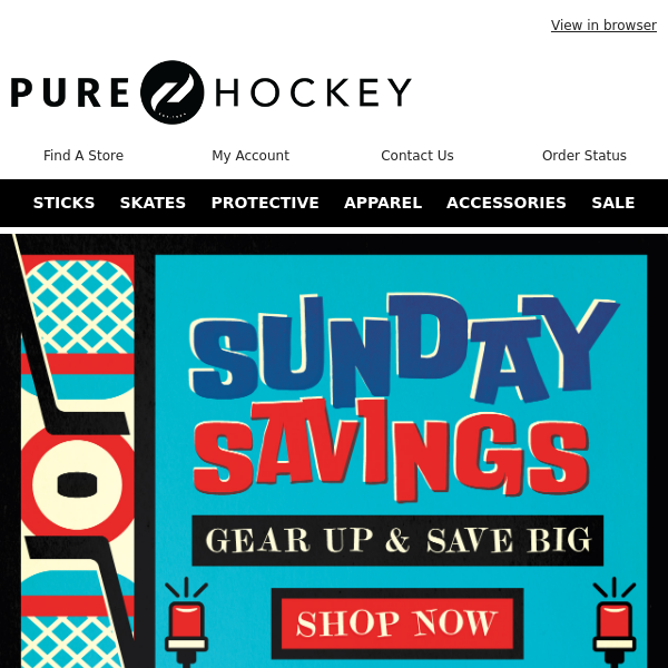 Pure Hockey, Don't Miss Out On These Sweet Sunday Savings - Shop Now!