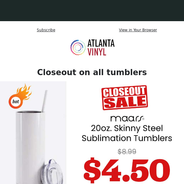 Up to 50% Off Clearances and Closeouts