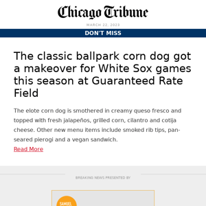 New food offerings for Chicago White Sox games