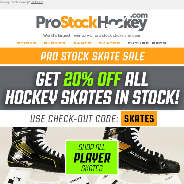 Last Chance! 20% Off All Skates – Ends Today! ⏰