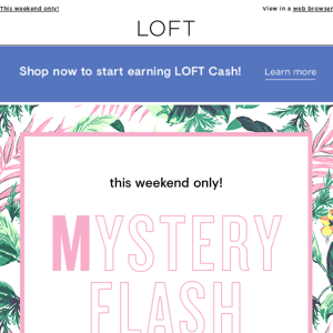 Mystery Flash Sale starts RIGHT NOW (!)