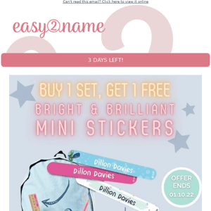 ⏱️ ENDING! Buy 1 Get 1 Free Mini Stickers ⏱️