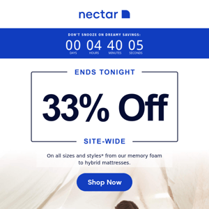 Ending. Right. Now: 33% OFF Site-Wide❗️