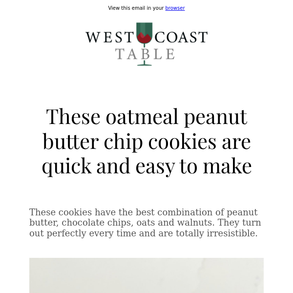 These oatmeal peanut butter chip cookies are quick and easy to make