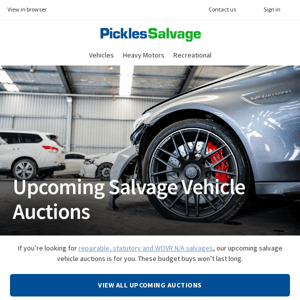 Upcoming Salvage Vehicle Auctions Ending Soon!