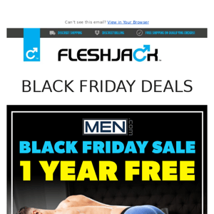 Save 20% on Fleshjack Boy Malik Delgaty + get a FREE year of Men.com!