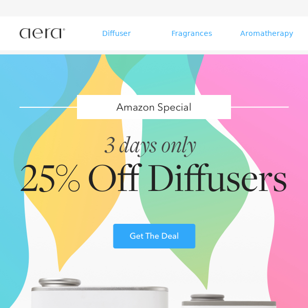 25% Off Diffusers on Amazon