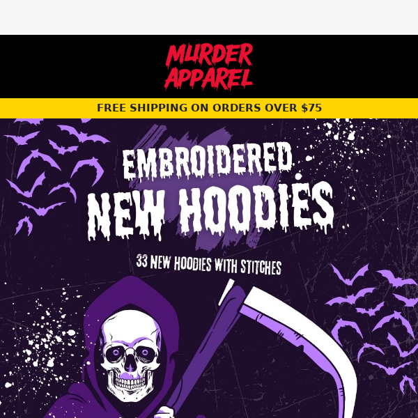 New Embroidered Hoodies In Stock! 👻