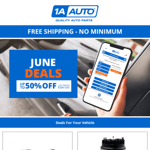 Vehicle Need Parts? June Deals + Free Shipping!