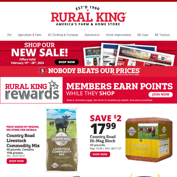 Flock to Savings: Livestock Essentials at the Best Prices + Free Virtual Chicken Chat on March 7th!