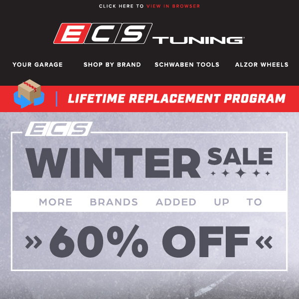 ECS Winter Sale - More Brands Added!