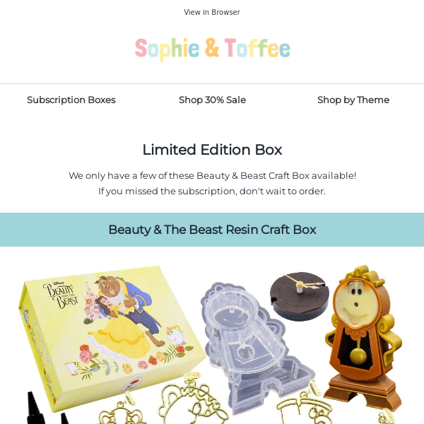 🌹 Beauty & The Beast Craft Box now available!