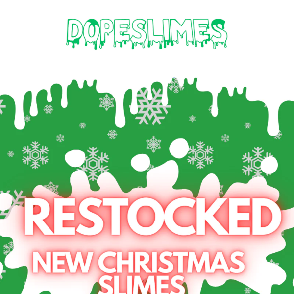 ALL NEW Christmas Slimes are here 🎅 Grab the perfect stocking stuffer today 🎁 save 10%