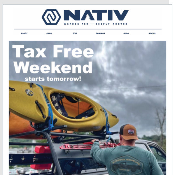 Tax Free Weekend Starts Tomorrow!