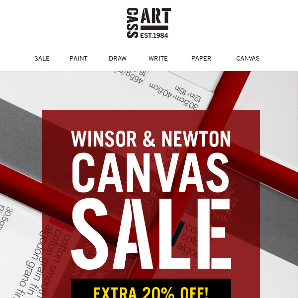 Winsor & Newton Canvas 20% off
