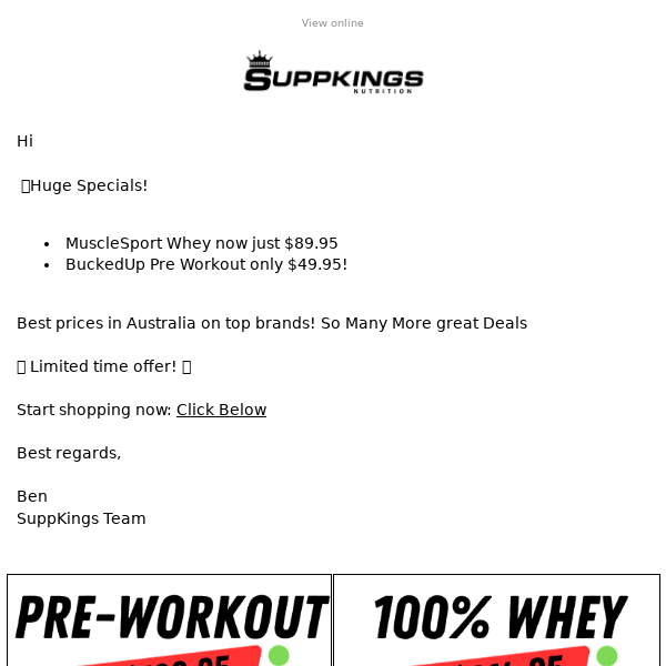 💪 Massive Savings on Protein & Pre-Workouts at SuppKings! 🏋️