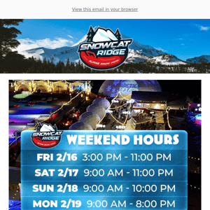 Enjoy Long Weekend Winter Fun at Snowcat Ridge ❄️