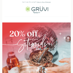 Flash sale on now at Grüvi! ⚡