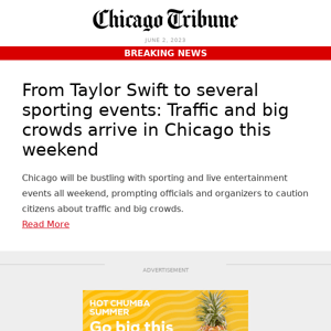 From Taylor Swift to several sporting events: Traffic and big crowds arrive in Chicago this weekend