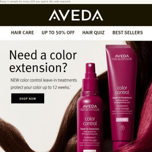 New color control leave-in treatments.