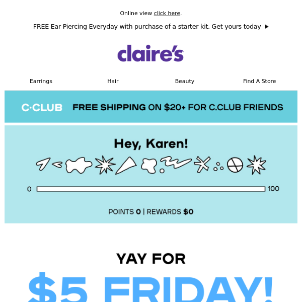 Hurray! It’s $5 Friday!