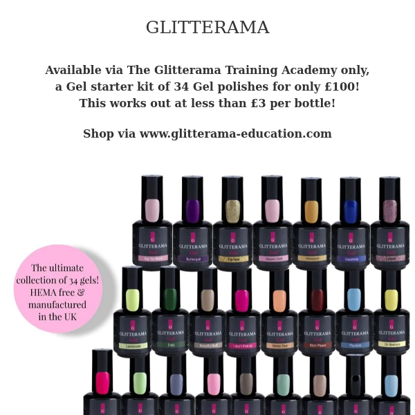 Copy of Gel Polish Course available at Glitterama Training Academy