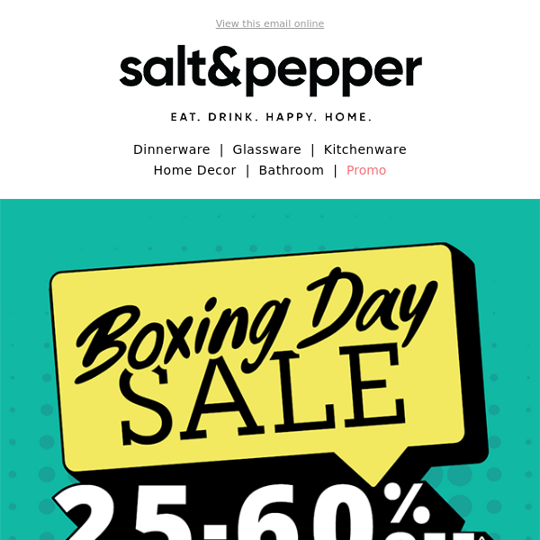 BOXING DAY SALE STARTS NOW!