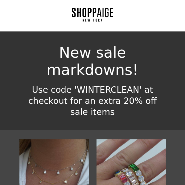 Winter cleanout! Additional 20% off sale!