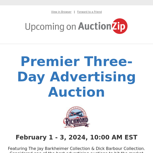 Premier Three-Day Advertising Auction