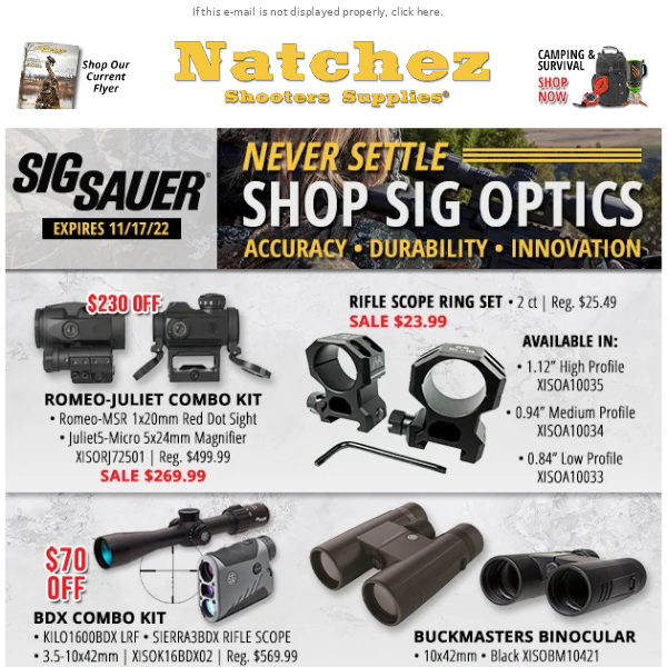 Never Settle - Shop Sig Optics