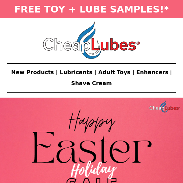 Limited Time Offer 12% Off + Free Toy at Cheaplubes.com