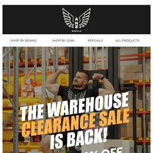 Warehouse Clearance Sale ON TOMORROW! 💪