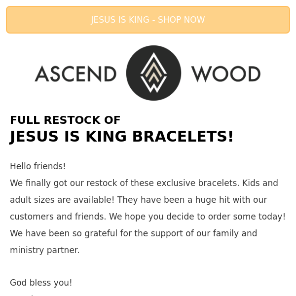 [HUGE RESTOCK] 💫 Jesus is King Bracelets!!