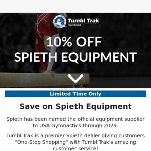 10% off Spieth Equipment Starts NOW!