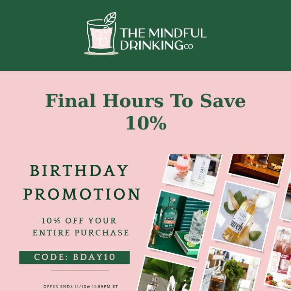 The Mindful Drinking Co, Last Chance For 10% Off!