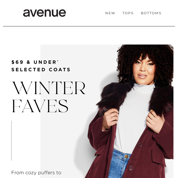 Winter Luxe | Selected Coats $69 & Under*