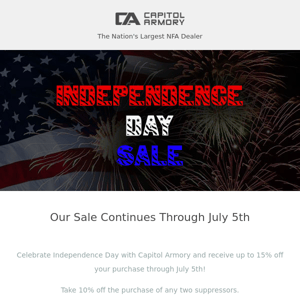 4th Of July Sale Continues💥