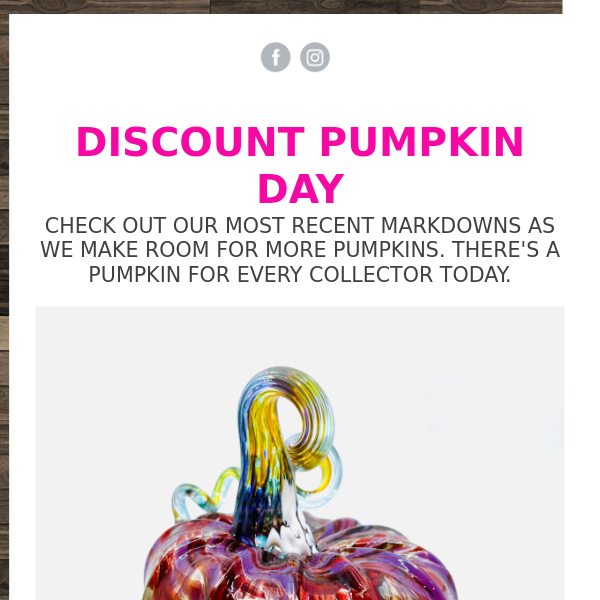 Guess What? Discount Pumpkin Day! 🎃