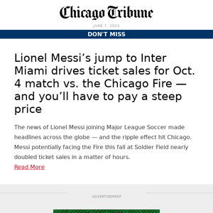 Lionel Messi could be coming to Soldier Field