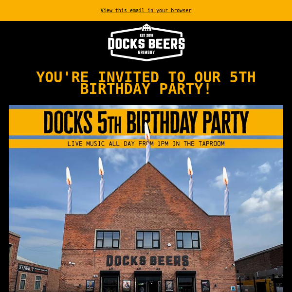 🥳You're invited to our 5th Birthday Party this October