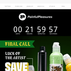 🍀 FINAL 24 HOURS - Save 15% sitewide