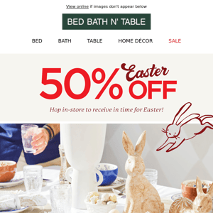 Easter Now 50% Off 🐰 While Stocks Last