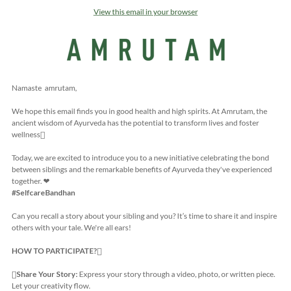 Share your Story With Amrutam👀😍