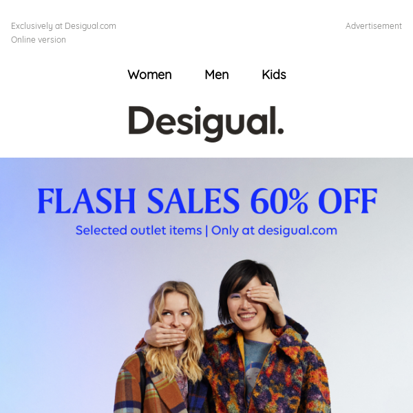 Flash Sales : 60% off selected items - Desigual