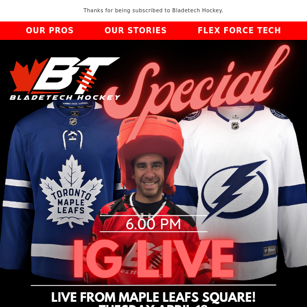 Bladetech Hockey LIVE in Maple Leafs Square!