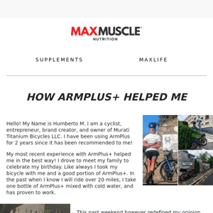 How ArmPLUS+ helped him💪➕