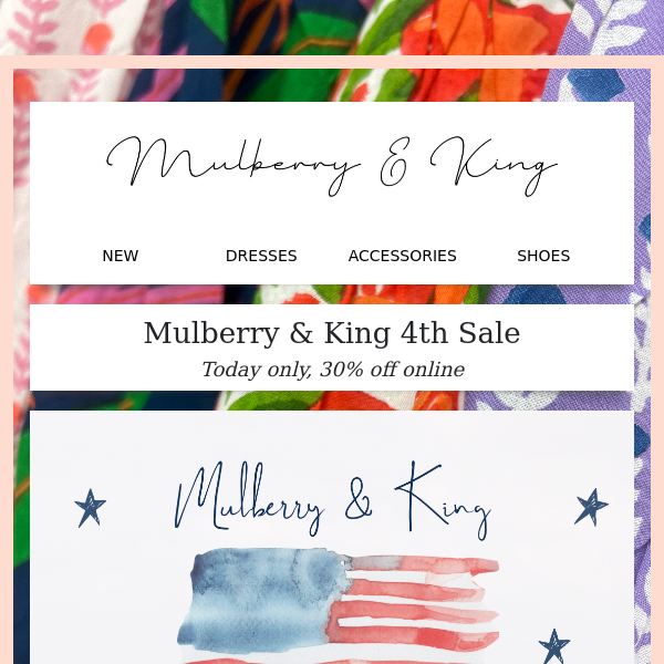 🇺🇸 Feeling patriotic with 30% OFF today, online only