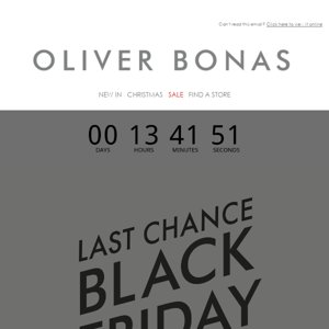 Oliver Bonas, last chance | Black Friday ends midnight⏰