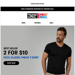 Shop 2 For $10 Cool Classic V-Neck Tee - Limited Time Only!