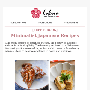 🧑‍🍳[FREE E-BOOK] MINIMALIST JAPANESE RECIPES